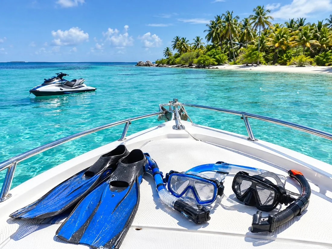 Schnorcheln und Jet-Ski-Tour mit polynesischem Mittagessen